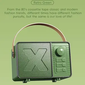 Retro Bluetooth Speaker, Wireless Vintage Small Speaker with Stereo, 500mA Battery, TF Card, Water-Proof For iOS Android Smartphone Home Office Gift Ideas