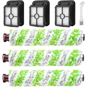 6 Pack Replacement Parts for bissell CrossWave Pet Pro 2306A & CrossWave 1785 Series 3888A Vacuum Cleaner, 3 Pack 2460 Brush Rolls,3 Pack 1866 Filters,Compare to Part 1613568&161-3568,1608684