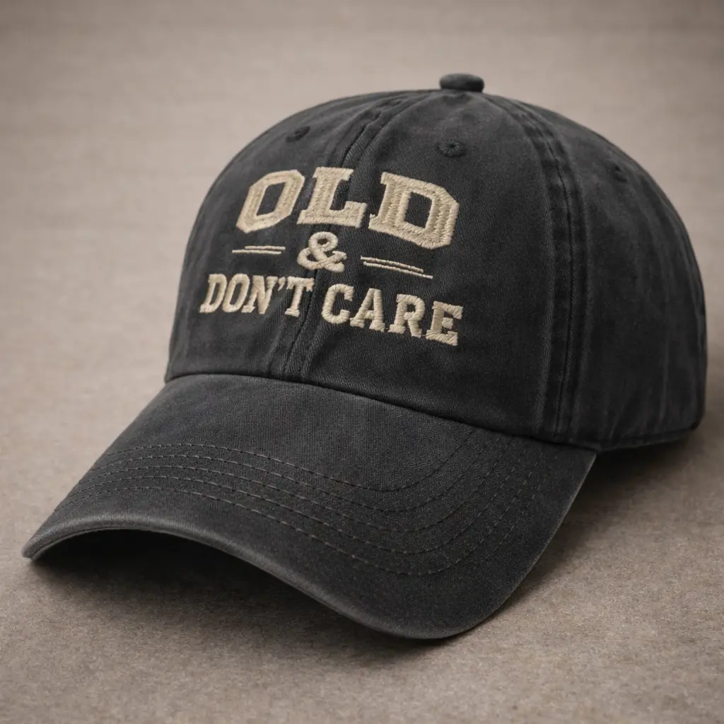 Too Old To Care Wash hat Perfect Gift For Dad Low Profile Dad Hat Pigment Dyed