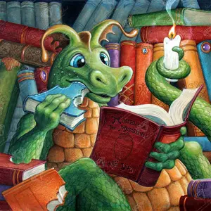 Devouring a Good Book Diamond Painting Kit