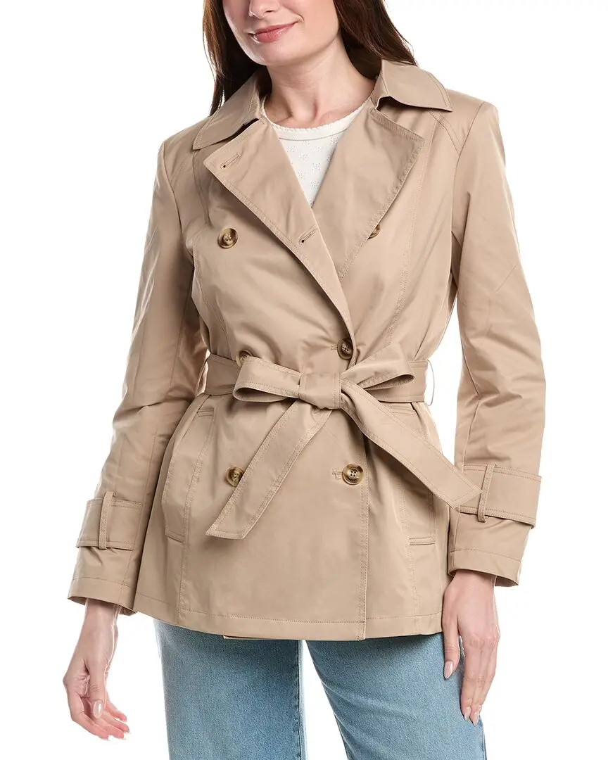 Sam Edelman Double-Breasted Short Trench Coat