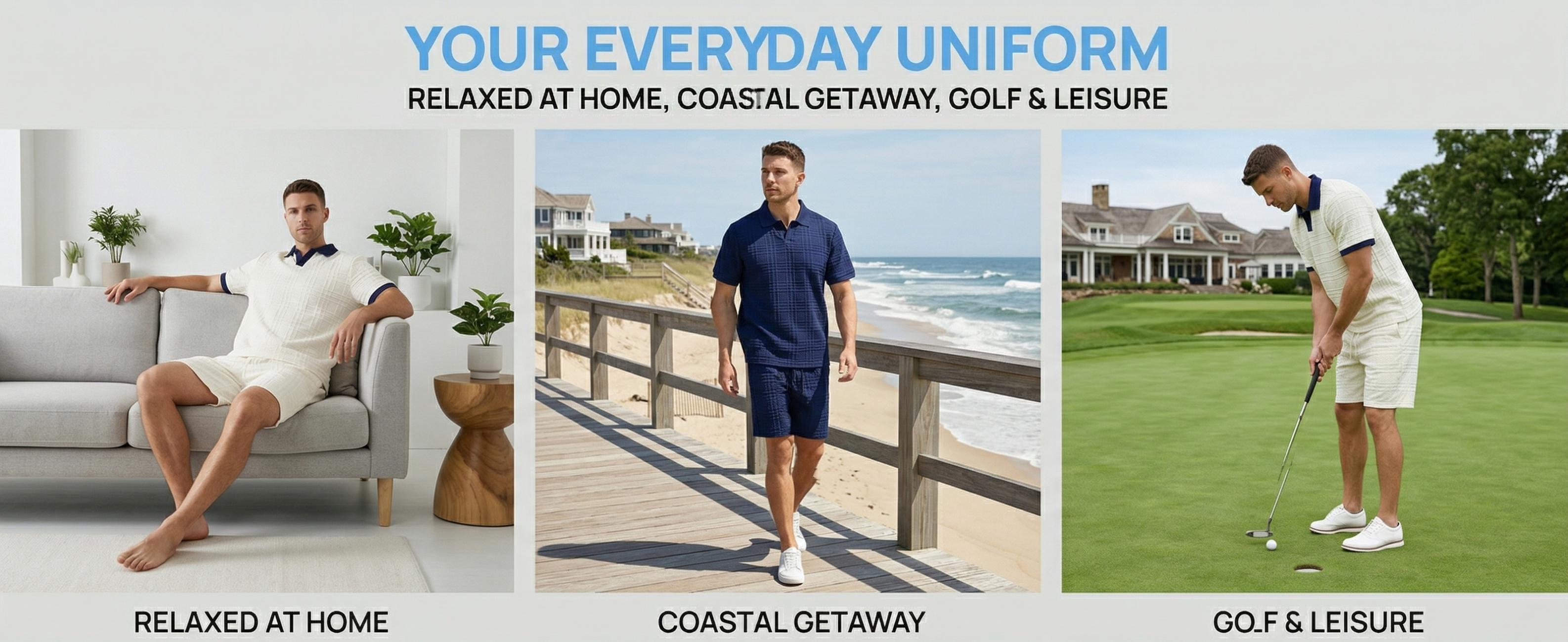 Men's Casual 2 Piece Set, Textured V Neck Short Sleeve Shirt & Shorts for Daily Wear