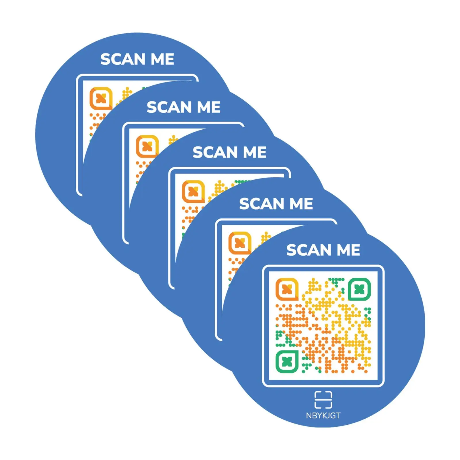 Round Sticker blue-5