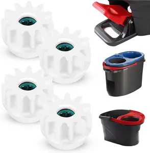 4Pcs Spin Mop Replacement Parts, Spin Mop Bucket Clutch Bearing Gear Sprockets Replacement Compatible with Ocedar, One Way Bearing Sprockets Pedal Repair Replacement for Vileda and More Rotation Mop