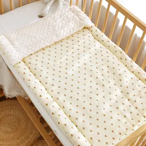 Baby Thick Mattress Pad, 3D Bean Velvet Baby Bed Mat, Dual-Sided Use, Multiple Styles, Perfect Gift for Babies