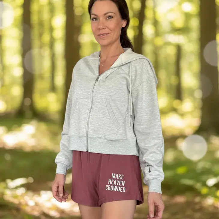 Heather maroon size small make heaven crowded shorts