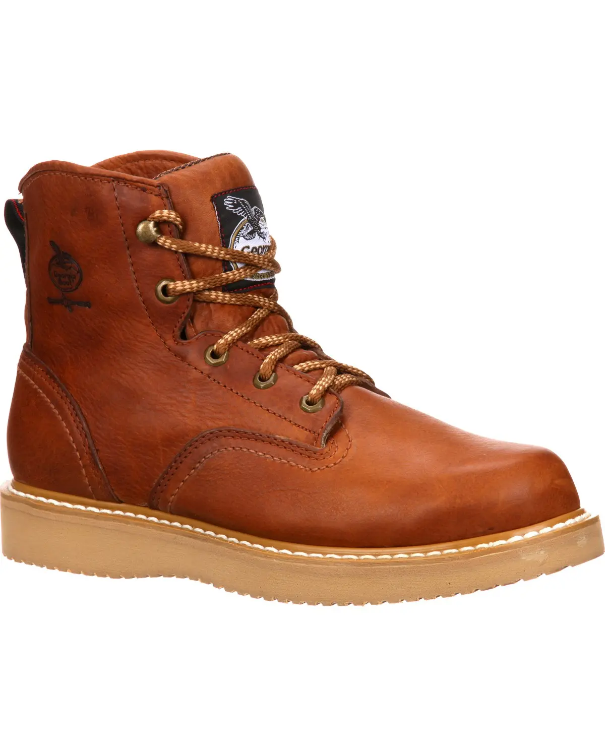 Georgia Boot Men's Men'S 6" Barracuda Gold Wedge Work Steel Toe - G6342
