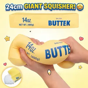 Butter Squish Stick Fidget Toy – Super Soft Butter-Like Dough Texture, Slow Rising Squishy, Satisfying Squeeze & Stretch Stress Relief Toy, ASMR Sensory Fidget for Anxiety, Desk Toy for Kids 3+ & Adults