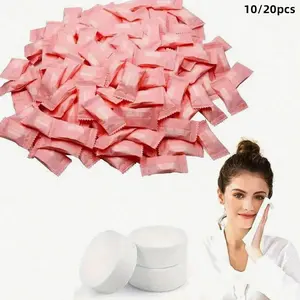 10/20pcs Soft Comfortable Absorbent Disposable Compressed Towels - Premium Towel Set - Perfect For Outdoor Camping Travel! Camping Stuff, Lightweight, Travel Face Towels