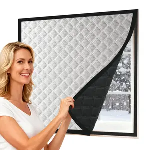 All-Season Thermal Insulated Curtains for Home Windows, Room Decoration, Double-Layer Noise Reducing & Sun Blocking Drapes, Windproof Energy Saving Design, Decoration Items