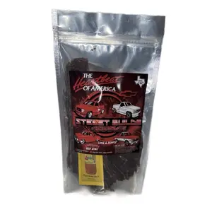 StreetBuildsGarage CARNE SECA Beef Jerky Origal flavor - The Heartbeat of America Lime & Pepper Flavor Dried Snack Dry Savory Bold Taste