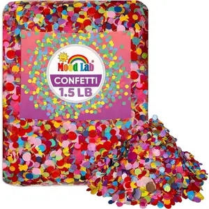 1.5 LBs/680g Multicolor Round Tissue Confetti for Mexican Colorful Party