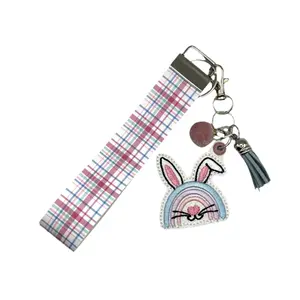 Rainbow Bunny Keychain and Wristlet