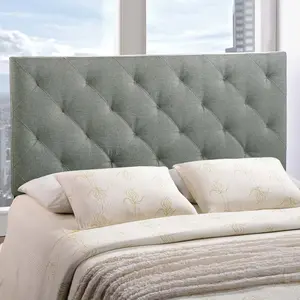 Modway Theodore Queen Upholstered Fabric Headboard in Gray