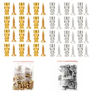GJANSH 6*14mm Door Hinge Thread Repair Screws, 30Pack/60Pack Short Expansion Wall Anchors, Stripped Thread Repair Fixer for Cabinet, Tile, Stone and Partition Hinge Mounting fathersdaygift fathersdaygift