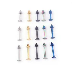 316L Medical Stainless Steel Human Body Piercing Jewelry, Spherical Lip Stud, Ear Bone Stud, Lip Ring Jewelry