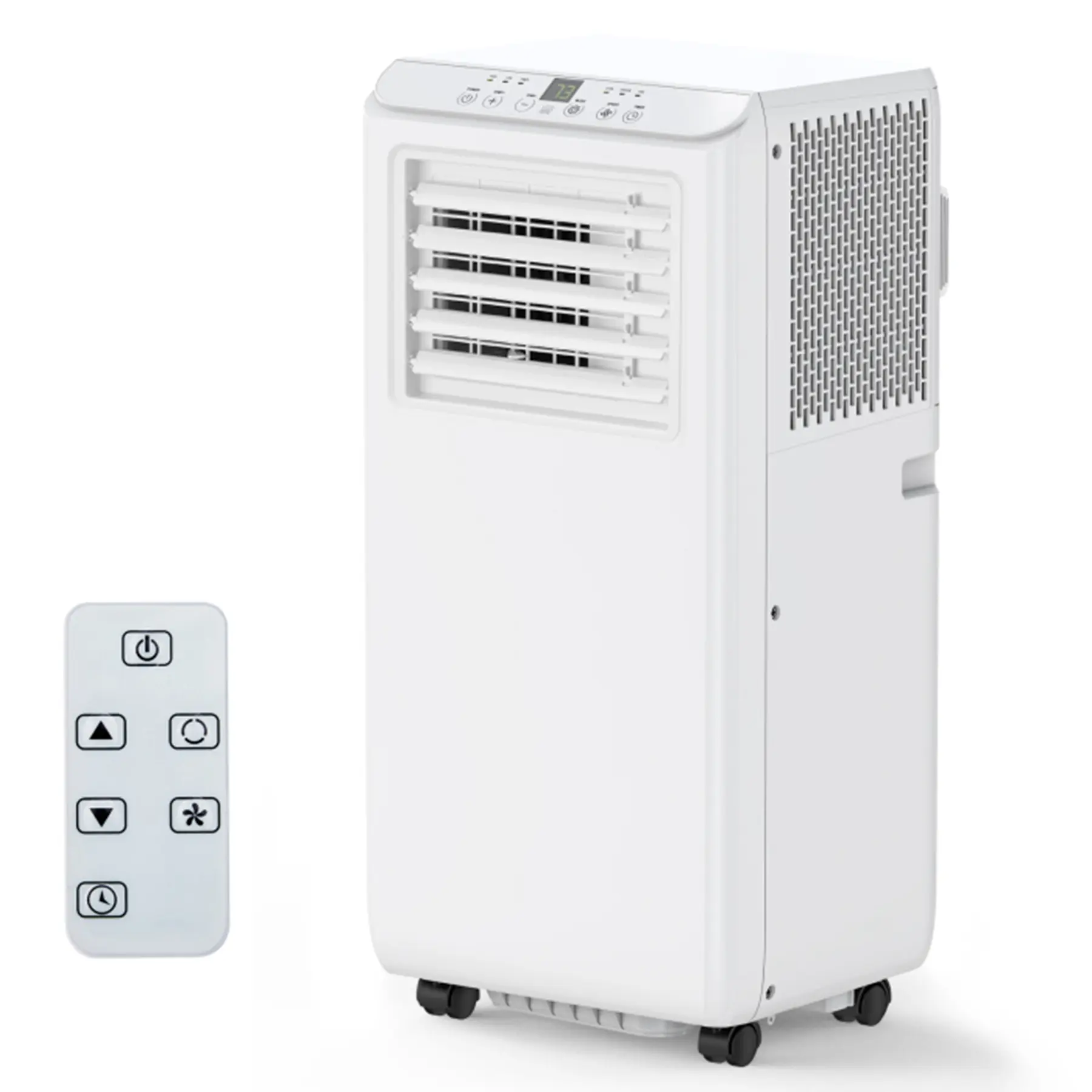 8000BTU ASHRAE 3-In-1 Portable Air Conditioner with Humidifier Function, Manual Control, 24-Hour Use, 61°F-88°F Range, Built-In Sleep Modes, Cools Up to 350 Sq.Ft Residential Rooms for Home Hot Days Use