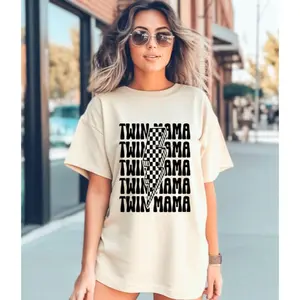 Twin Mom Shirt, Twin Mama T-Shirt, Twin Mom Sweatshirt, Crewneck Sweatshirt, Mama, Triplet Mom, Twin mom gift, Comfort Colors Shirt