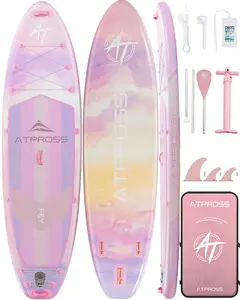 [Father's Day]11'6" x 35" Extra Wide Inflatable Paddle Board with Kayak Seat, 450LBS Capacity Stable SUP for Adults & Beginners, Non-Slip EVA Deck, Complete Accessories Kit & Backpack for Lake, Fishing, Yoga & Family Adventures,ATPROSS