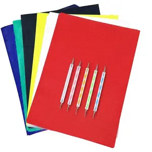 120pcs A4 Water-Soluble Transfer Paper with 5pcs Embossing Stylus, Tracing Copy Carbon Paper for Transfer Pattern on Fabric, Wood, Cross Stitch Cloth, Hand Painting