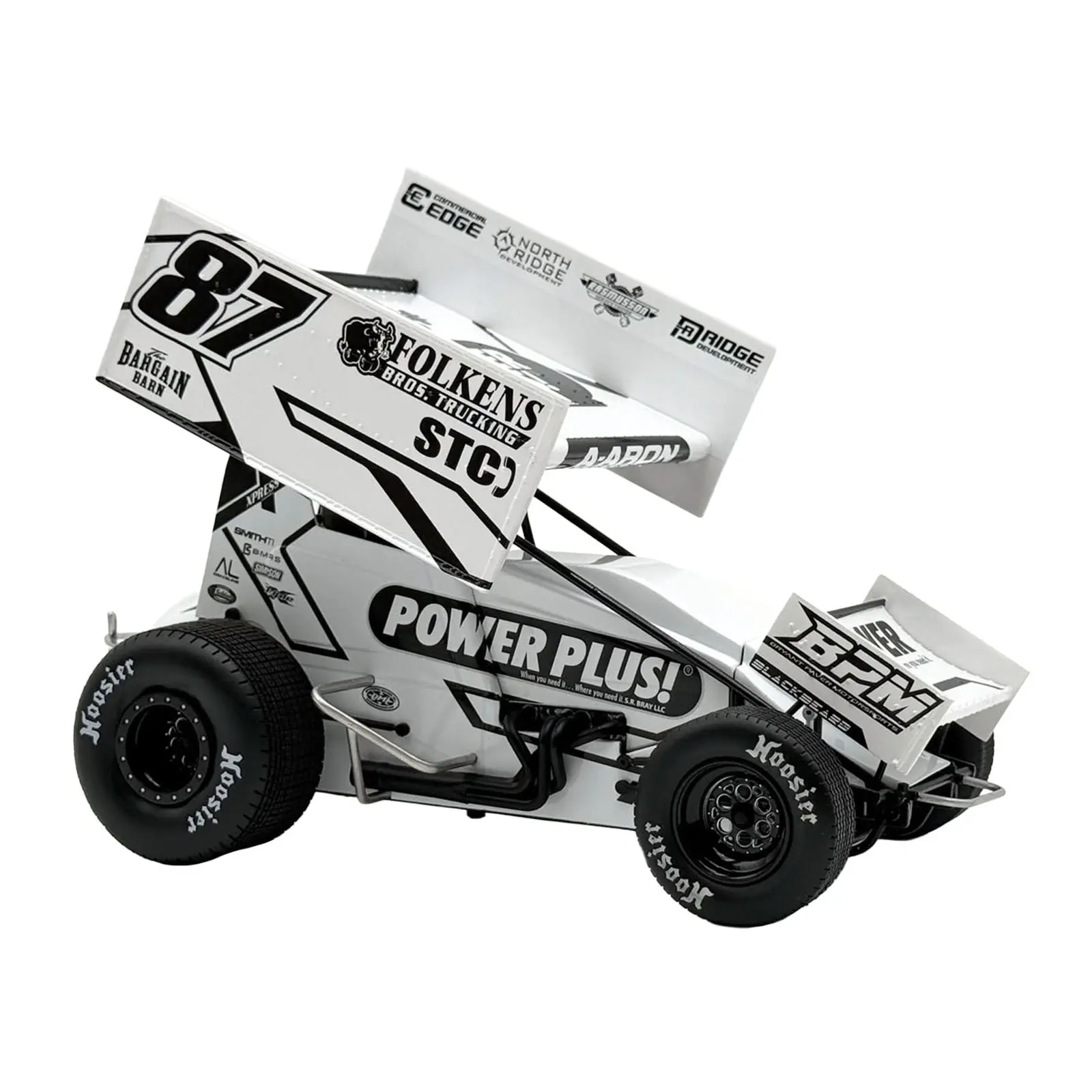 Winged Sprint Car #87 Aaron Reutzel "Power Plus" White (2026) 1/18 Diecast Model Car by ACME