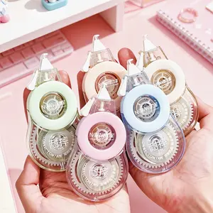 5pcs Durable Correction Tape, Multi-Color Options, Smooth Dispensing, Transparent Case, Anti-Drop, Essential Office & School Supplies