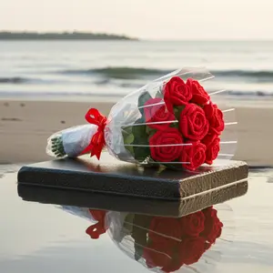 Handmade Crochet Red Rose Bouquet – Everlasting Gift for Valentine's Day & Mother's Day