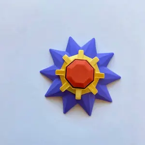 Starmie Fidget Clicker with Star Design and Red Center, Purple Body, Ideal for Stress Relief and Mindfulness