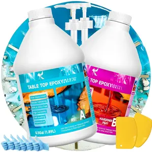 Epoxy  1 Gallon,  High Viscosity  for Table Top,2 Part Epoxy for Tumblers, Clear Thick  Kit with High Gloss Finish for Countertop,River Table
