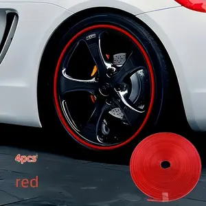 4-Piece Universal Anti-Collision Car Wheel Rim Protectors – 76.77-Inch ABS Rim Trim Strips – Front Position, Tire Protection Rings