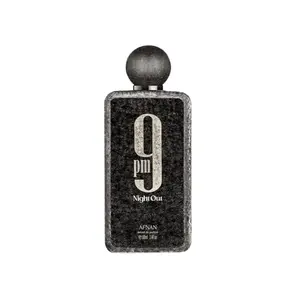 Afnan 9 PM Night Out Extrait De Parfum Spray, Warm & Spicy Fragrance with Notes of Cardamom, Cognac, and Tonka Bean, 100 ml / 3.4 fl oz, Single Item