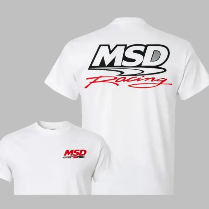 MSD Racing Bold Motorsport Graphic Tee (Viral) - Street Car Enthusiast Printed Top, Perfect for Summer Outfits, Trendy Shop Deals, Motorsport Fans Streetwear" TEE CULT