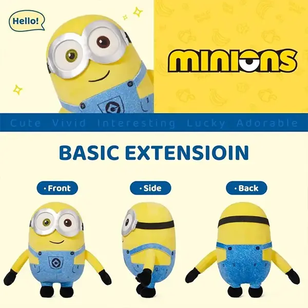 MINISO Minions Toys,Soft Toys, Cute Cartoon Characters, Gifts for Collectible Minions Toys