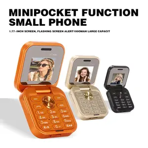 Yue Cui I17 Pro Small Folding Mobile Phone, Automatic Call Recording, Fast Dialing, Fm Radio, Mini Flip Phone, Dual Sim Card, Gsm Unlock, Screen