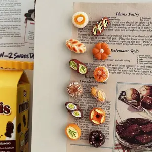 Creative Food Theme Refrigerator Magnets, Realistic Bag Design, Resin Fridge Stickers, Cute Decorative Magnets for Office Kitchen, Set