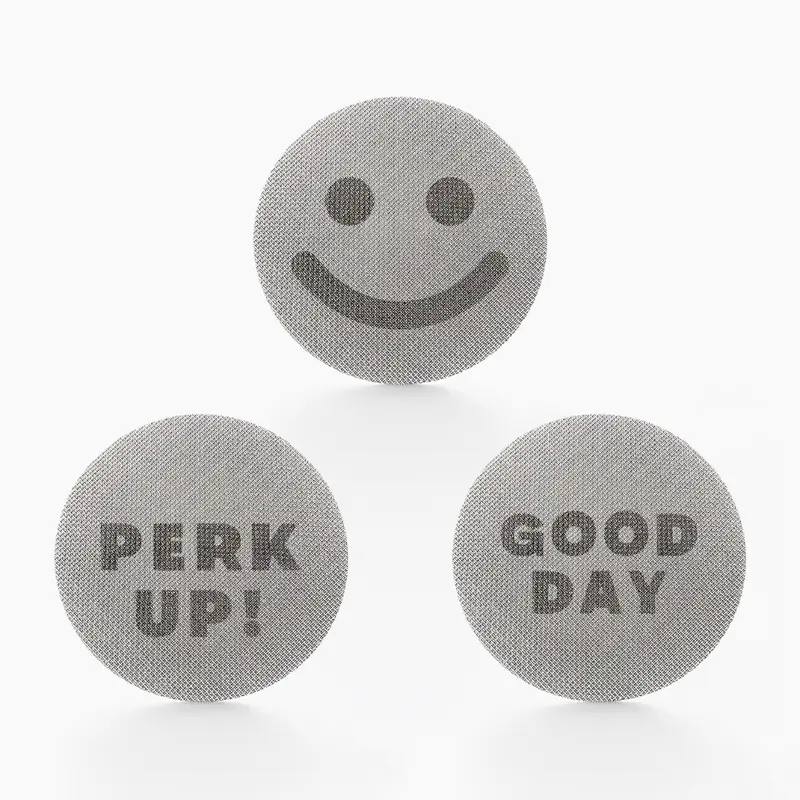 FLUR Happy Pucks (3 Pack) – Espresso Puck Screens – Fits Breville, Ninja & Most Popular Machines – Compatible with 51mm, 53.3mm & 58.5mm Portafilters – 316 Stainless Steel – 1.7mm Thickness – Reusable & Easy to Clean Coffee Espresso Maker Coffee Making To