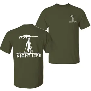 Night Predator Hunting Shirt | Coyote Varmint Hunter Tee | Night Hunting Graphic T-Shirt | Outdoor Hunter Shirt | Predator Hunting Tee