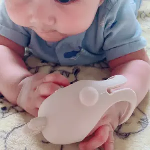 Baby Teether Toy, Sensory Silicone Teether Mitten, 1 Count Anti-Drop Wrist Teether, Solid Color Baby Chew Toy, Newborn Teething Relief Toy