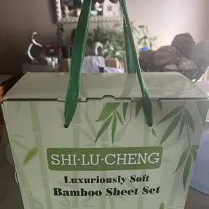 Shilucheng Bamboo Sheets Set 4/6 Pc,Cooling Breathable & Hotel Luxury Super Silky Soft, 16'' Deep Pocket, Wrinkle, Fade Resistant Springtok Summervibes