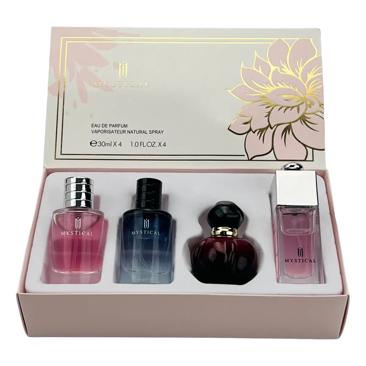 Women's mini Perfume Set, Floral Fruity fragrance spray, Christmas,Valentine's Day gift, 30ml*4(1.0FL.OZ.*4) Edp Tester