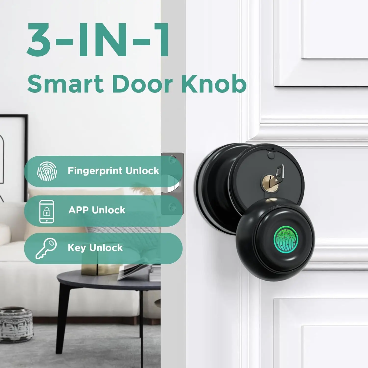 Fingerprint Smart Door Lock for Bedroom Garage