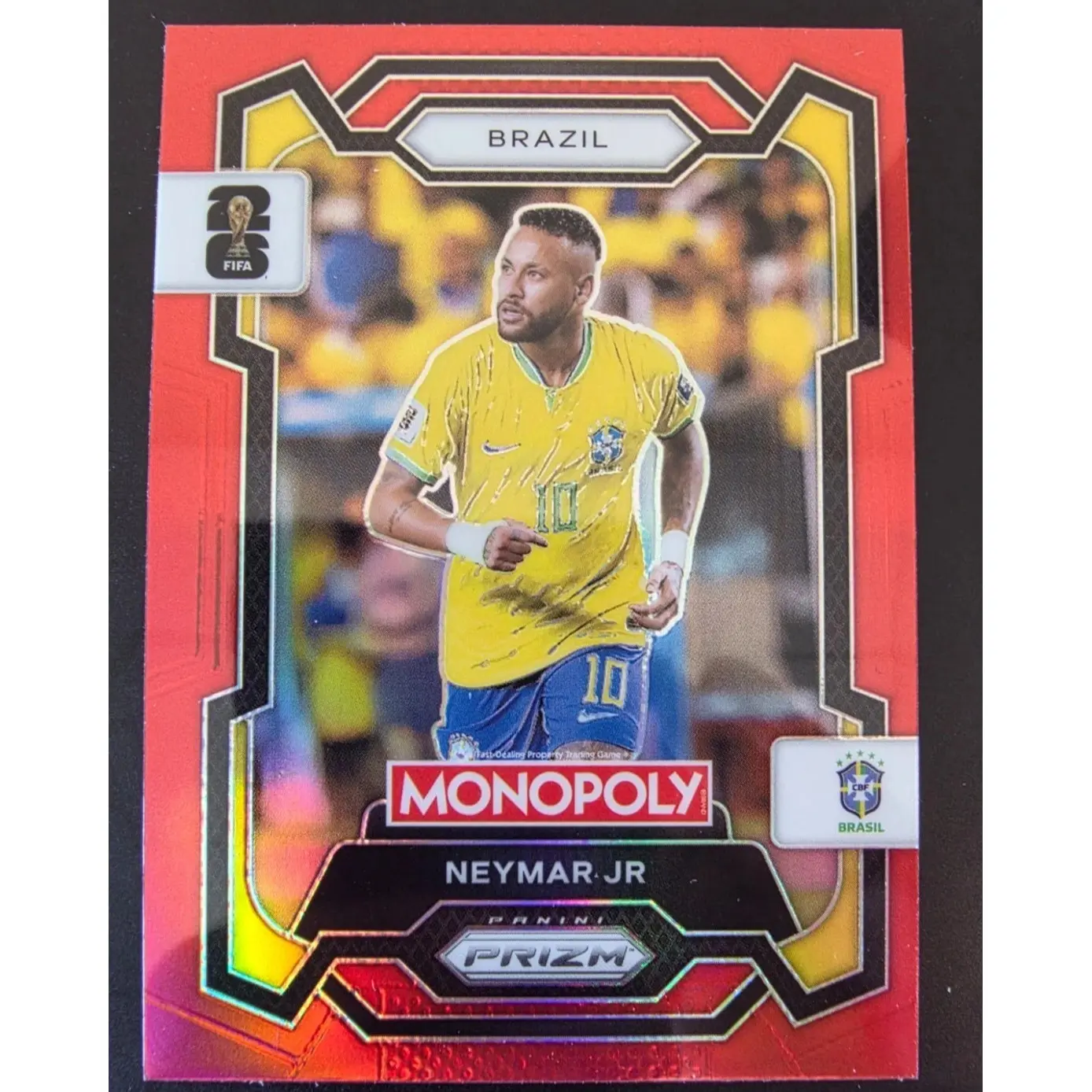 2026 Panini Prizm Monopoly FIFA World Cup Neymar Jr RED SSP Card #15 Brazil