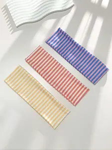 Women's Elegant Sweet Striped Printed Elastic Sports Headbands, Suitable for Daily Use, Yoga, Running, Sweat-Absorbing Hair Accessories, Sweat Wicking Headband