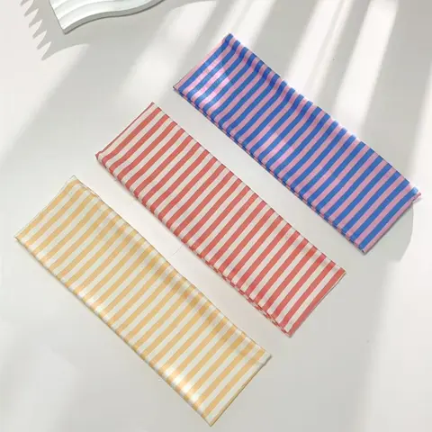 Women's Elegant Sweet Striped Printed Elastic Sports Headbands, Suitable for Daily Use, Yoga, Running, Sweat-Absorbing Hair Accessories, Sweat Wicking Headband, Workout Headbands