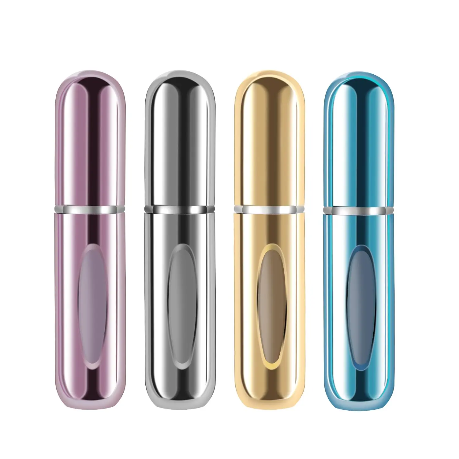 Portable Mini Refillable Atomizer Perfume Bottle, 5ml Refillable Atomizer Perfume Spray, Scent Pump Case for Traveling and Outgoing (4 Pack)