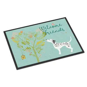 212 MAIN Dalmatian Theme All-Weather Welcome Mat, 24 x 36 in., Durable Fade-Resistant Indoor-Outdoor Floor Rug for Home Entryway, Entryway Decor, Front Door Decor