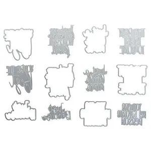 Crafts & Sewing Stamps of Life Best Word Die Kit - Set of 12