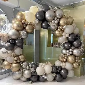 Black Gold Silver White Sand Balloon Garland Arch Kit for Kids Birthday Anniversary Graduation New Year Party Decor Decor Christmas Decoration