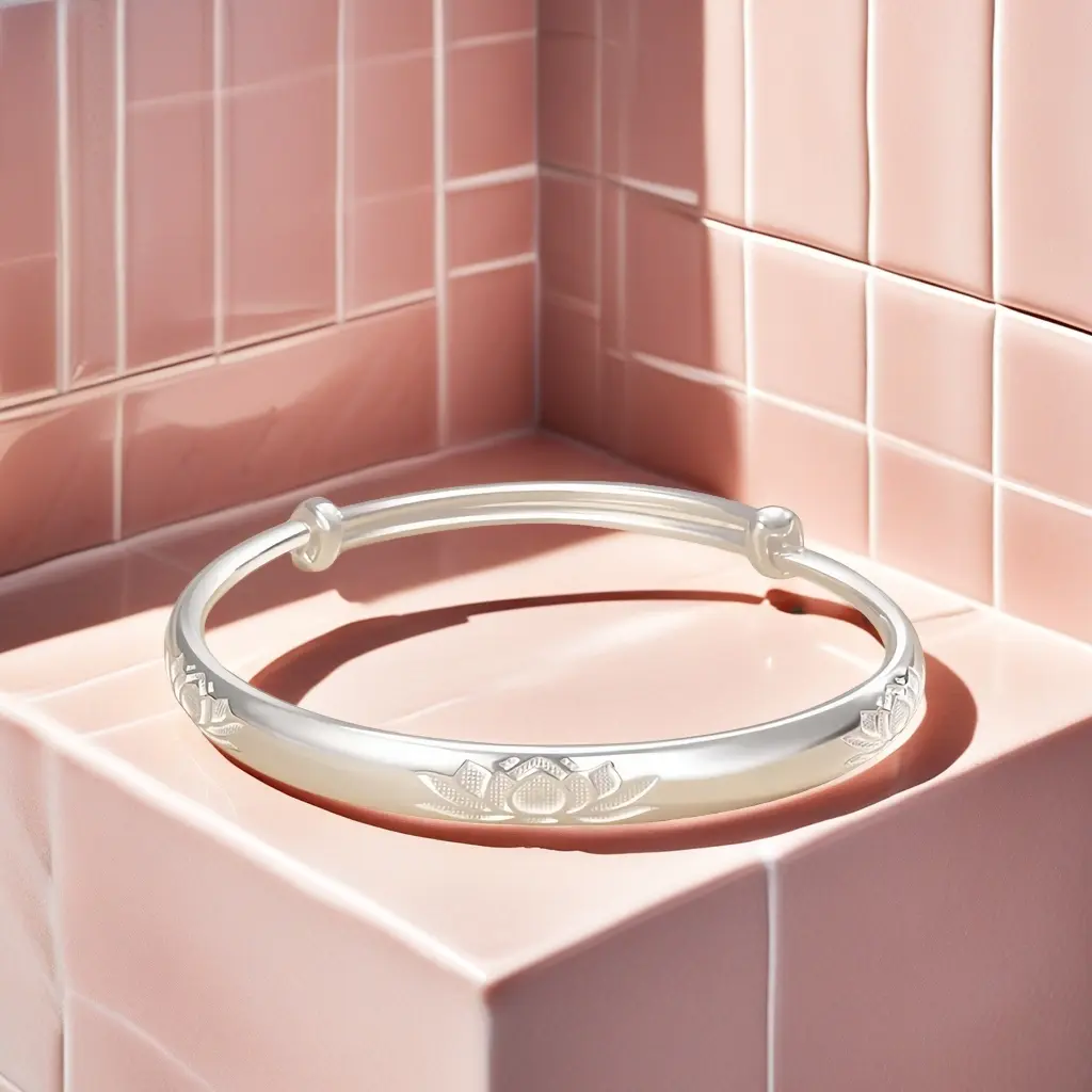 Full Silver s999 bracelet Sterling silver bracelet Ladies push-pull bracelet can be freely adjusted size send girlfriend send mom birthday holiday gift Silver weight 24g /0.84 oz