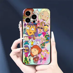 Nickelodeon Rugrats Phone Case for iPhone, Black TPU Soft Protective Cover, Fits for iPhone 17 16 15 14 13 12 11 Pro Max Plus